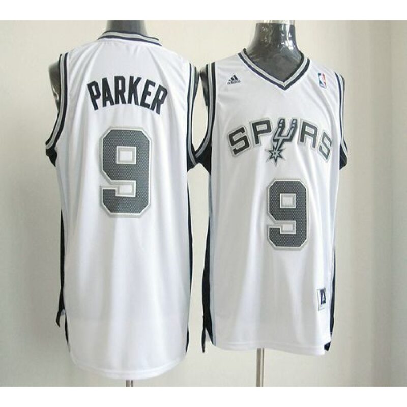 68641a6035841_1 New Revolution 30 Spurs #9 Tony Parker White Stitched NBA Jersey