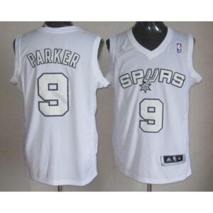 68641a74dc660_1 Spurs #9 Tony Parker White Winter On-Court Stitched NBA Jersey