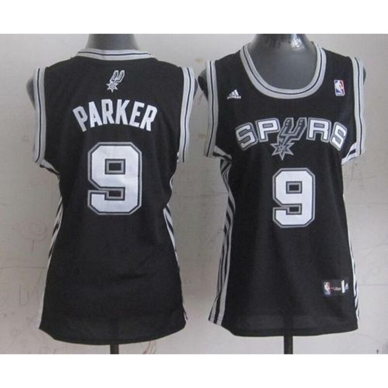 68641a7ec831a_1 Spurs #9 Tony Parker Black Women's Road Stitched NBA Jersey