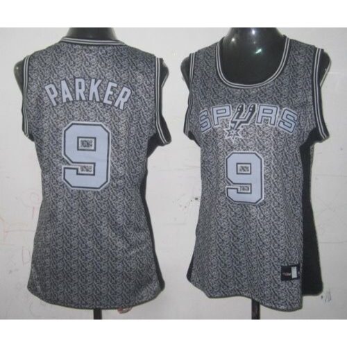 68641a8ba30a4_1 Spurs #9 Tony Parker Grey Women's Static Fashion Stitched NBA Jersey