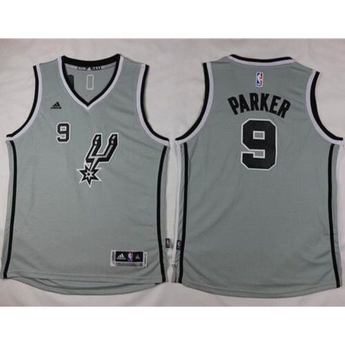 68641a960ffd5_1 Spurs #9 Tony Parker Grey Youth Stitched NBA Jersey
