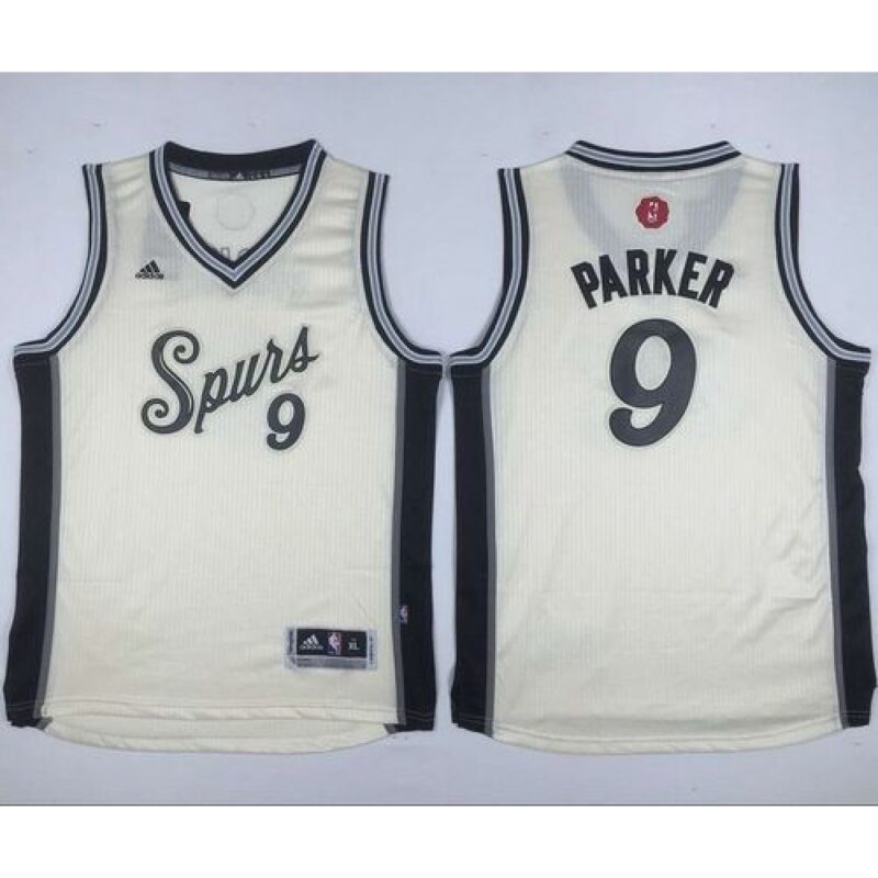 68641a9b2567a_1 Spurs #9 Tony Parker Cream 2015-2016 Christmas Day Youth Stitched NBA Jersey