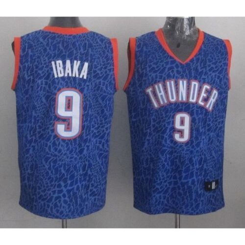 68641ab18b50a_1 Thunder #9 Serge Ibaka Blue Crazy Light Stitched NBA Jersey