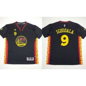 68641ac5e767d_1 Warriors #9 Andre Iguodala Black Slate Chinese New Year Stitched NBA Jersey