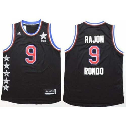 68641b401082b_1 Mavericks #9 Rajon Rondo Black 2015 All Star Stitched NBA Jersey