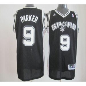 68641b67357ba_1 Revolution 30 Spurs #9 Tony Parker Black Stitched NBA Jersey