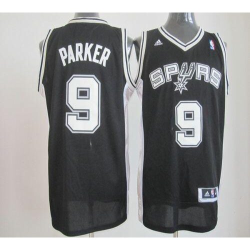 68641b67357ba_1 Revolution 30 Spurs #9 Tony Parker Black Stitched NBA Jersey