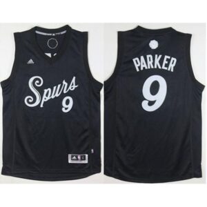 68641b74958ed_1 Spurs #9 Tony Parker Black 2016-2017 Christmas Day Stitched NBA Jersey