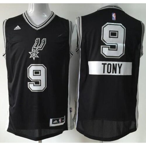 68641b77c5c27_1 Spurs #9 Tony Parker Black 2014-15 Christmas Day Stitched NBA Jersey