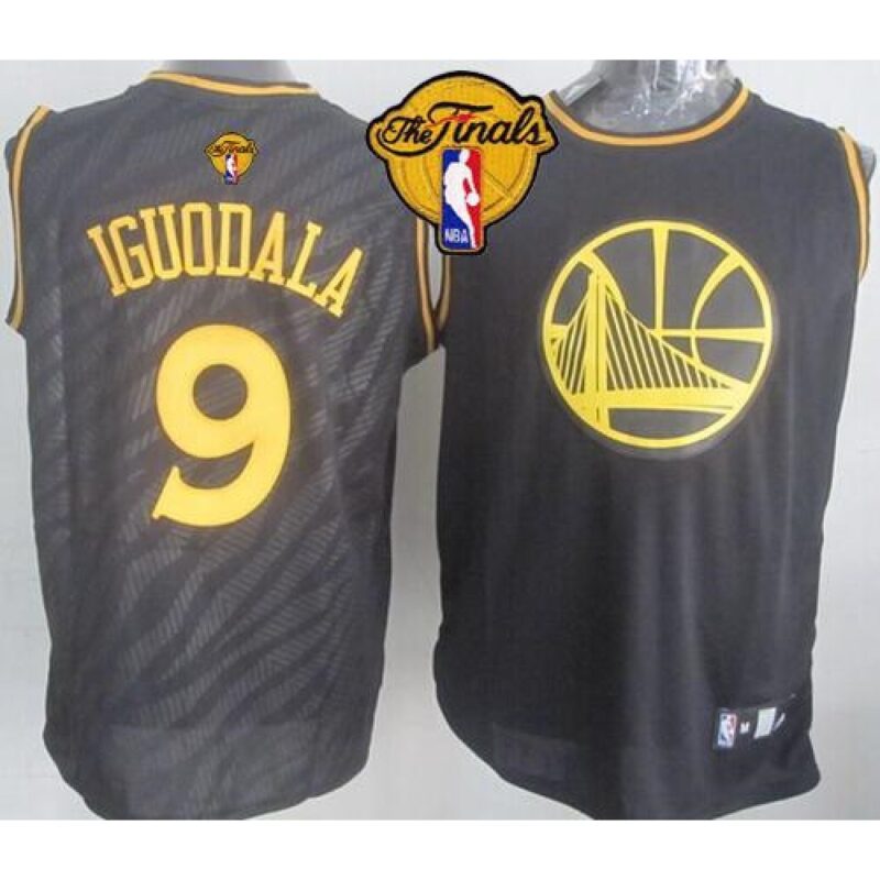 68641bc95a713_1 Warriors #9 Andre Iguodala Black Precious Metals Fashion The Finals Patch Stitched NBA Jersey