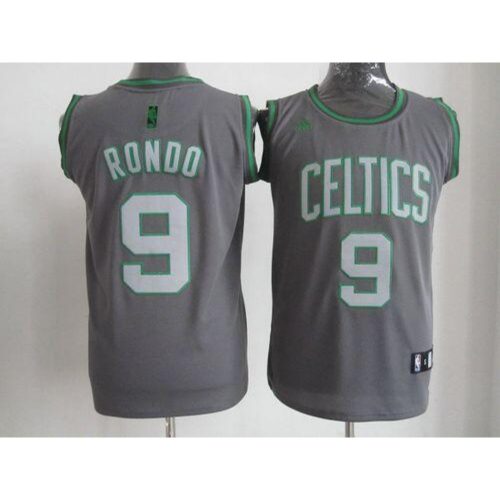 68641bf1d1509_1 Celtics #9 Rajon Rondo Grey Graystone Fashion Embroidered NBA Jersey