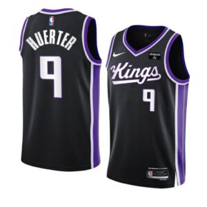 68641c27675b0_1 Men's Sacramento Kings #9 Kevin Huerter Black 2023/24 Icon Edition Swingman Stitched Basketball Jersey