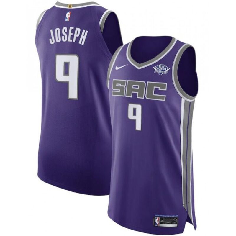 68641c2abcc7e_1 Men's Sacramento Kings #9 Cory Joseph Purple Icon Edition Stitched Jersey