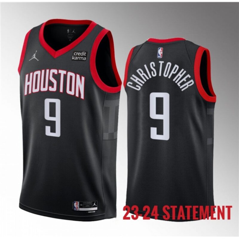 68641c496b669_1 Men's Houston Rockets #9 Josh Christopher Black 2023 Statement Edition Stitched Basketball Jersey