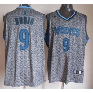 68641c5751c41_1 Timberwolves #9 Ricky Rubio Grey Static Fashion Stitched NBA Jersey