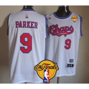 68641c7243dd5_1 Spurs #9 Tony Parker White ABA Hardwood Classic Finals Patch Stitched NBA Jersey