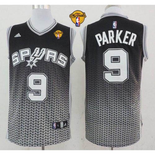 68641c78cacc5_1 Spurs #9 Tony Parker Black Resonate Fashion Swingman Finals Patch Stitched NBA Jersey