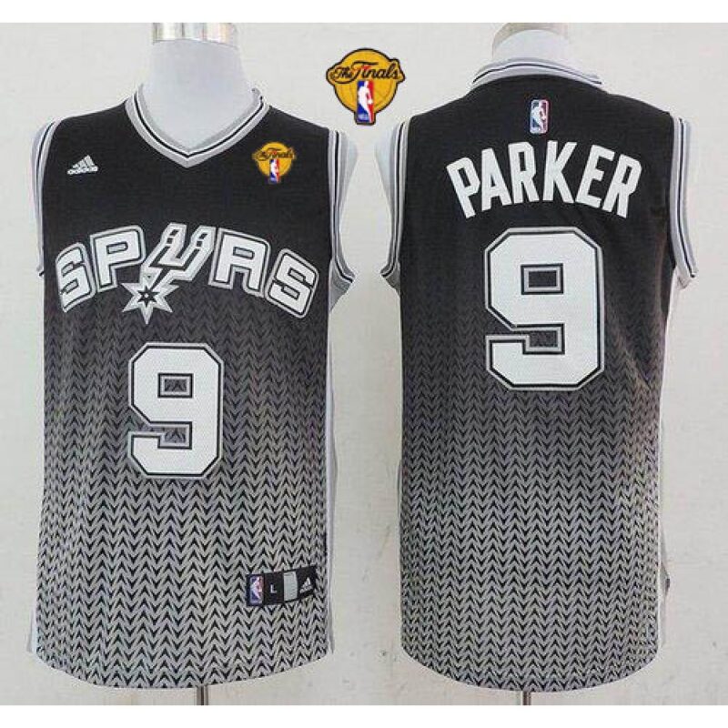 68641c78cacc5_1 Spurs #9 Tony Parker Black Resonate Fashion Swingman Finals Patch Stitched NBA Jersey