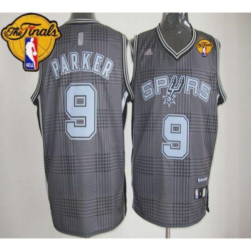 68641c83bab37_1 Spurs #9 Tony Parker Black Rhythm Fashion Finals Patch Stitched NBA Jersey