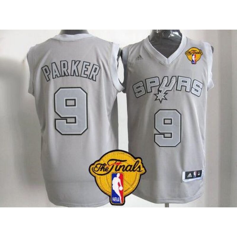 68641c8e9f8c5_1 Spurs #9 Tony Parker Grey Big Color Fashion Finals Patch Stitched NBA Jersey