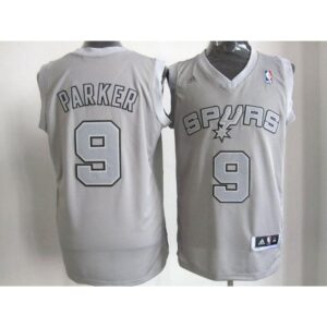 68641c91ce9f9_1 Spurs #9 Tony Parker Grey Big Color Fashion Stitched NBA Jersey