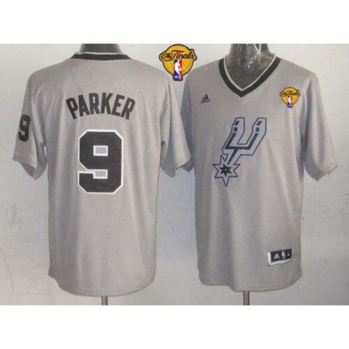 68641c9fbe38f_1 Spurs #9 Tony Parker Grey 2013 Christmas Day Swingman Finals Patch Stitched NBA Jersey