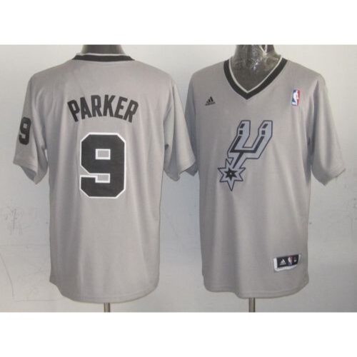 68641ca33c91f_1 Spurs #9 Tony Parker Grey 2013 Christmas Day Swingman Stitched NBA Jersey