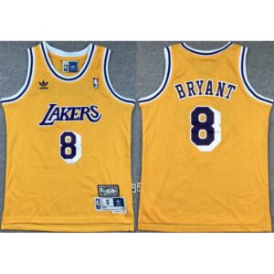 68641cf6e5a17_1 Youth Los Angeles Lakers #8 Kobe Bryant Yellow Stitched Basketball Jersey