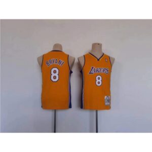 68641cff4ea91_1 Youth Los Angeles Lakers #8 Kobe Bryant Yellow Stitched Basketball Jersey