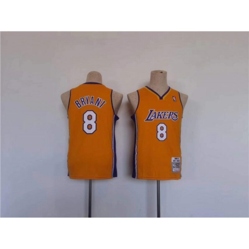 68641cff4ea91_1 Youth Los Angeles Lakers #8 Kobe Bryant Yellow Stitched Basketball Jersey
