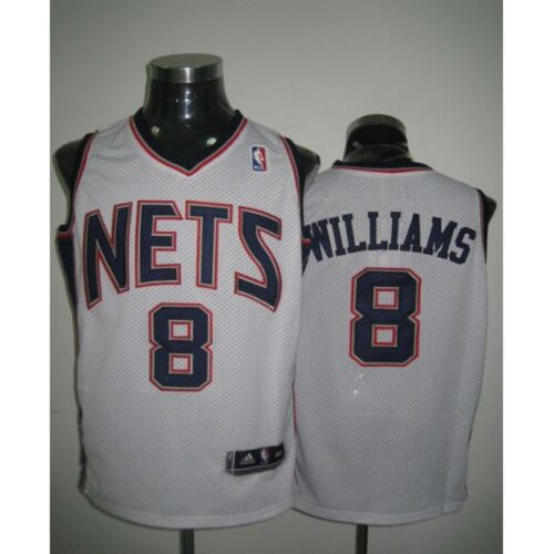 68641d5aa8c51_1 Revolution 30 Nets #8 Deron Williams White Stitched NBA Jersey