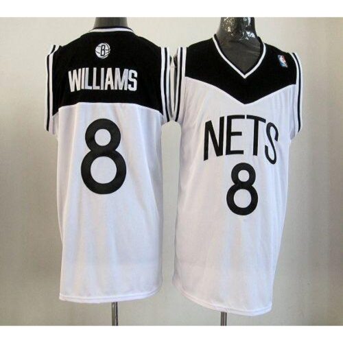 68641d5e2539e_1 Nets #8 Deron Williams White Home Revolution 30 Stitched NBA Jersey