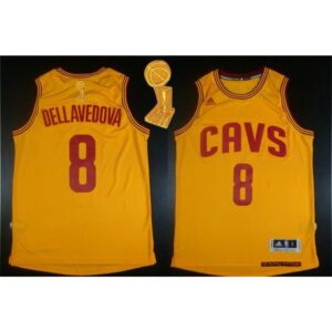 68641da1900ab_1 Revolution 30 Cavaliers #8 Matthew Dellavedova Gold The Champions Patch Stitched NBA Jersey