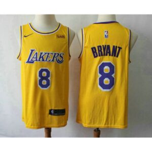 68641db536a01_1 Men's Los Angeles Lakers #8 Kobe Bryant Yellow 2018-2019 Wish Swingman Stitched NBA Jersey