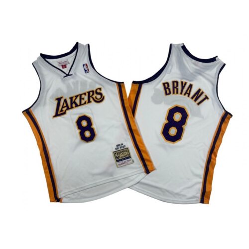 68641de61c118_1 Men's Los Angeles Lakers #8 Kobe Bryant White 2003-04 Throwback basketball Jersey