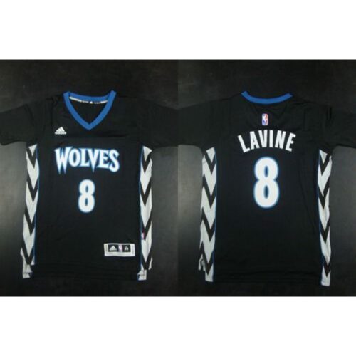 68641e170bc0c_1 Timberwolves #8 Zach LaVine Black Alternate Stitched NBA Jersey