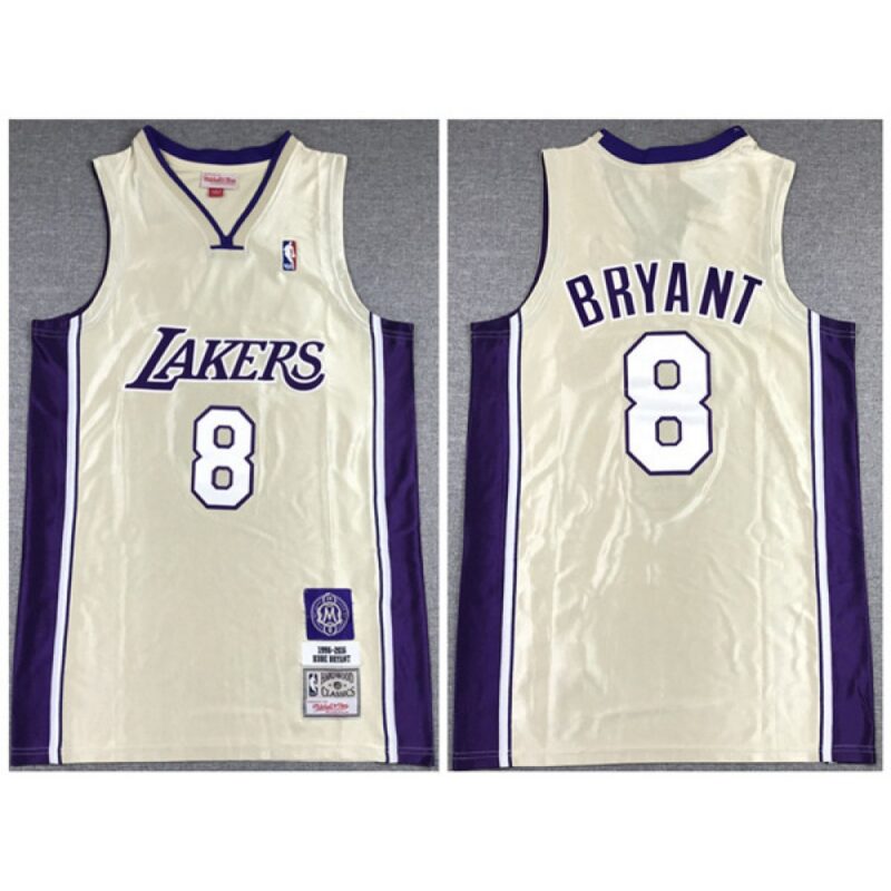 68641e8646703_1 Men's Los Angeles Lakers #8 Kobe Bryant Cream Stitched Jersey