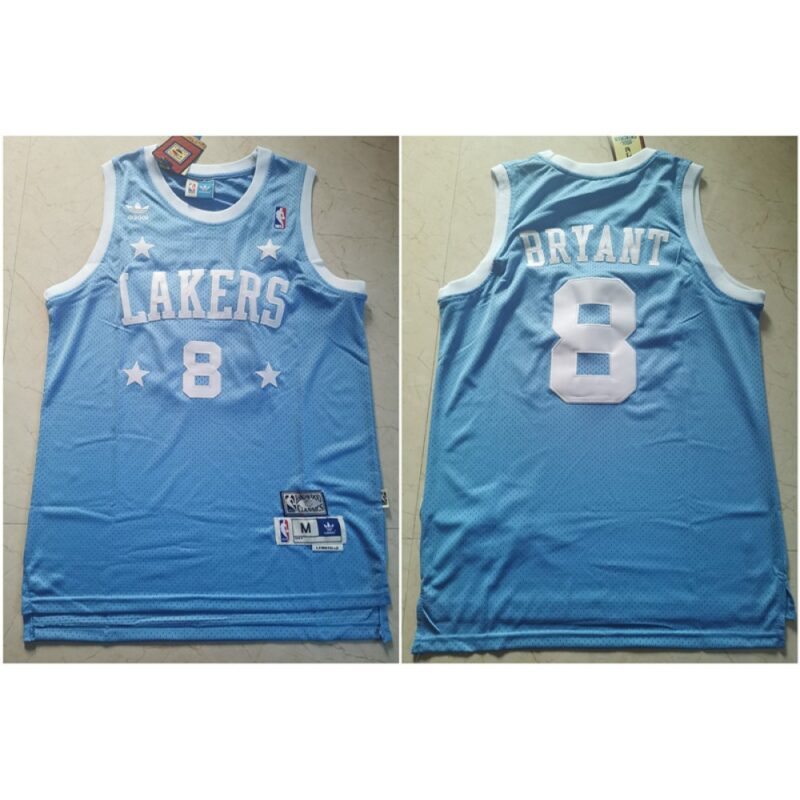 68641e89c181e_1 Men's Los Angeles Lakers #8 Kobe Bryant Classics Light Blue Throwback Stitched Jersey