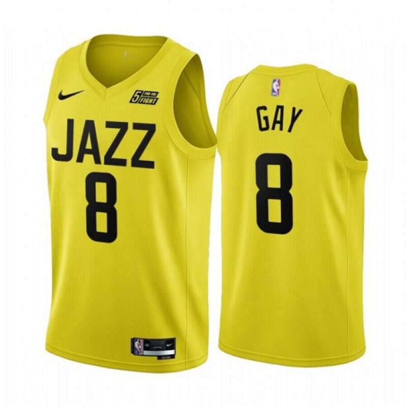68641ed58f562_1 Men's Utah Jazz #8 Rudy Gay 2022/23 Yellow Icon Edition Stitched Basketball Jersey
