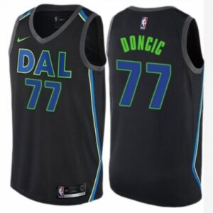 68641ee8c5759_1 Youth Dallas Mavericks #77 Luka Doncic Black City Edition Stitched Jersey