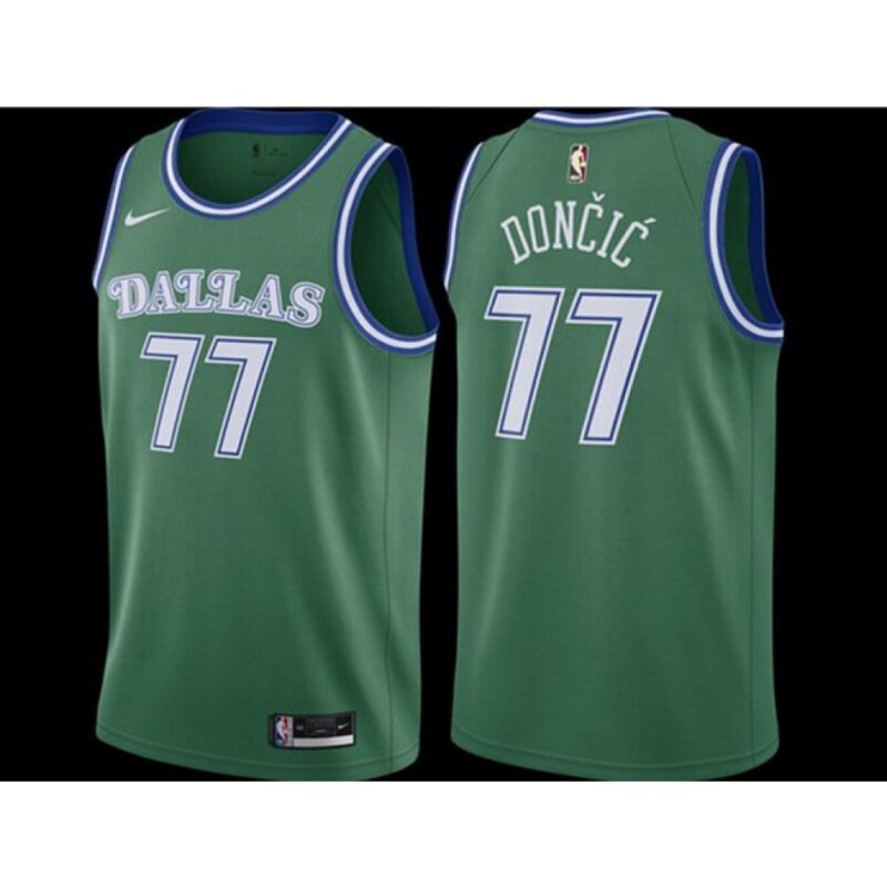 68641eeb7c007_1 Youth Dallas Mavericks #77 Luka Doncic Green City Edition Stitched Jersey