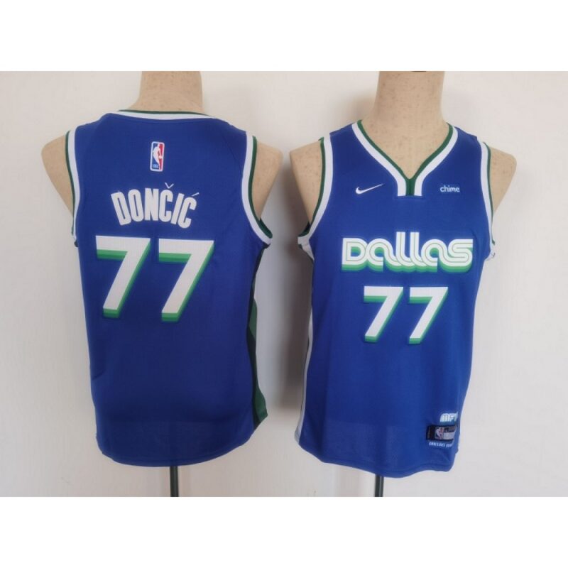 68641ef3c0a8f_1 Youth Dallas Mavericks #77 Luka Doncic Blue Stitched Basketball Jersey