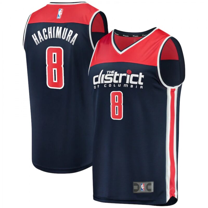 68641f1f99831_1 Men's Washington Wizards #8 Rui Hachimura 2019/20 Navy Fast Break Statement Edition Stitched Jersey