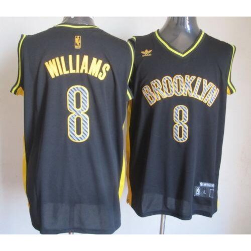 68641f340ddad_1 Nets #8 Deron Williams Black Electricity Fashion Stitched NBA Jersey