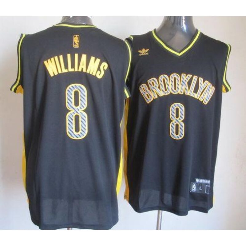68641f340ddad_1 Nets #8 Deron Williams Black Electricity Fashion Stitched NBA Jersey