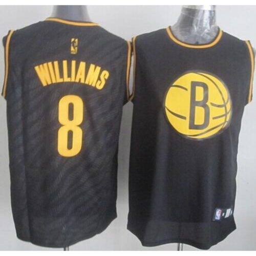 68641f3765ebf_1 Nets #8 Deron Williams Black Precious Metals Fashion Stitched NBA Jersey