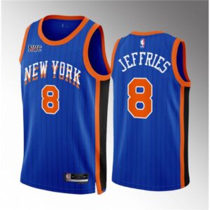 68641f5ce95c7_1 Men's New Yok Knicks #8 DaQuan Jeffries Blue 2023/24 City Edition Stitched Basketball Jersey