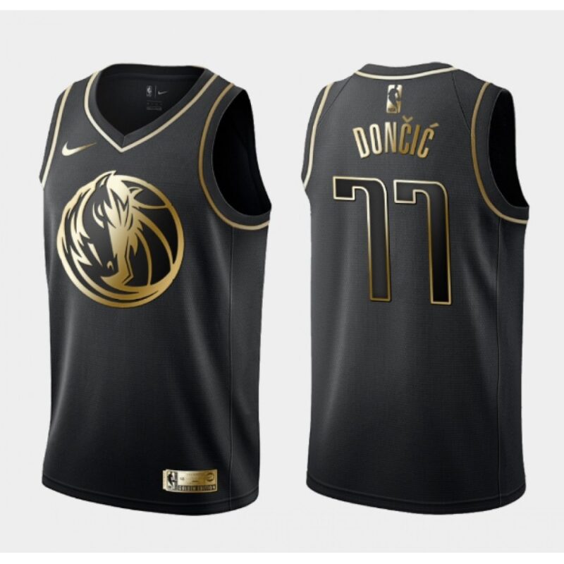 68641f8fef844_1 Men's Dallas Mavericks #77 Luka Doncic Black 2019 Golden Edition Stitched NBA Jersey
