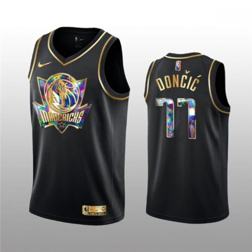 68641f936a8c8_1 Men's Dallas Mavericks #77 Luka Doncic 2021/22 Black Golden Edition 75th Anniversary Diamond Logo Stitched Basketball Jersey