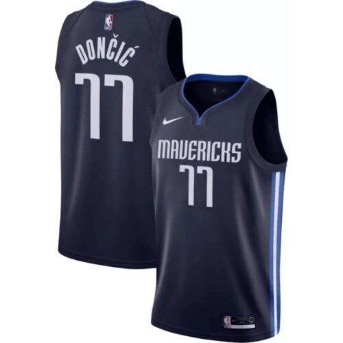 68641f9a5e851_1 Men's Dallas Mavericks #77 Luka Doncic Black Stitched Jersey